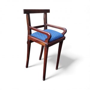 Antique Wooden Low Chair / Needlepoint Seat / c1920 / FREE DELIVERY - Image 1