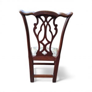 Antique Wooden Low Chair / Needlepoint Seat / c1920 / FREE DELIVERY - Image 4