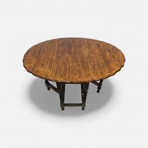 Antique Oak Drop-Leaf Table / Gateleg Table / c1920 / FREE DELIVERY - Image 10