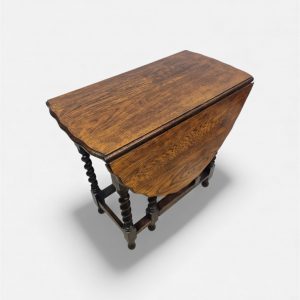 Antique Oak Drop-Leaf Table / Gateleg Table / c1920 / FREE DELIVERY - Image 9