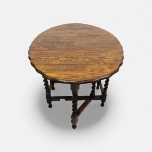 Antique Oak Drop-Leaf Table / Gateleg Table / c1920 / FREE DELIVERY - Image 8
