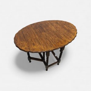 Antique Oak Drop-Leaf Table / Gateleg Table / c1920 / FREE DELIVERY - Image 4