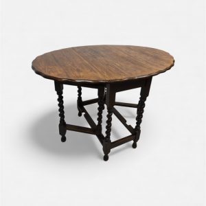 Antique Oak Drop-Leaf Table / Gateleg Table / c1920 / FREE DELIVERY - Image 3