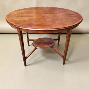 Antique Edwardian Oval Occasional Table On Castors / c.1910 / FREE DELIVERY - Image 1