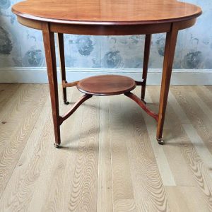 Antique Edwardian Oval Occasional Table On Castors / c.1910 / FREE DELIVERY - Image 7