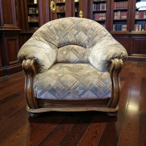 Vintage Belgian Armchair / Club Chair Solid Wood Arms / c1970 / FREE DELIVERY - Image 6