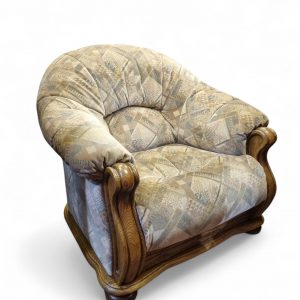 Vintage Belgian Armchair / Club Chair Solid Wood Arms / c1970 / FREE DELIVERY - Image 5