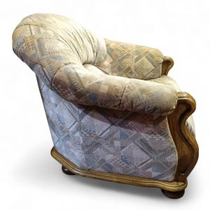 Vintage Belgian Armchair / Club Chair Solid Wood Arms / c1970 / FREE DELIVERY - Image 2