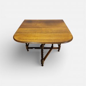 Antique Oak Drop-Leaf Table / Gateleg Table / c1920 / FREE DELIVERY - Image 8