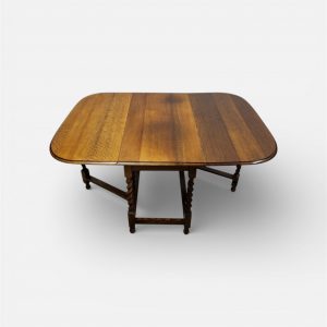 Antique Oak Drop-Leaf Table / Gateleg Table / c1920 / FREE DELIVERY - Image 6