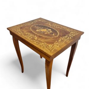 Vintage Musical Side Table / Inlaid Top / c1960 / FREE DELIVERY - Image 1