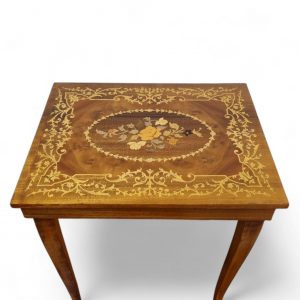Vintage Musical Side Table / Inlaid Top / c1960 / FREE DELIVERY - Image 5