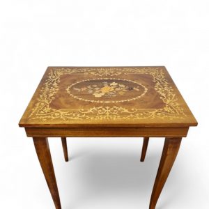 Vintage Musical Side Table / Inlaid Top / c1960 / FREE DELIVERY - Image 3