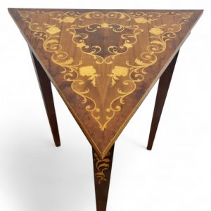 Vintage Italian Inlaid Musical Table / c. 1960 / Triangular Top / FREE DELIVERY - Image 8