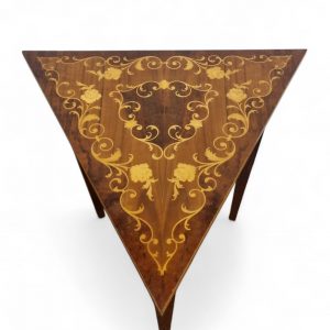 Vintage Italian Inlaid Musical Table / c. 1960 / Triangular Top / FREE DELIVERY - Image 6