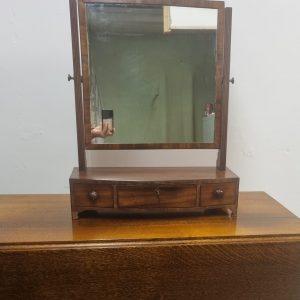 Antique Dressing Table Mirror / Three Drawers / c1920 / FREE DELIVERY