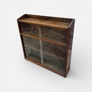 Antique Oak Glazed Bookcase / c1930 / FREE DELIVERY