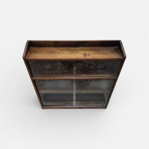 Antique Oak Glazed Bookcase / c1930 / FREE DELIVERY - Image 5