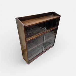 Antique Oak Glazed Bookcase / c1930 / FREE DELIVERY - Image 3