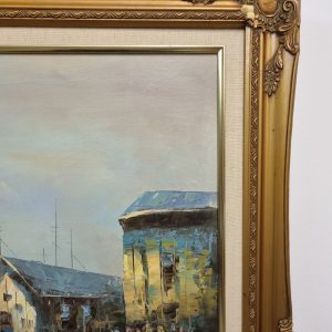 Vintage Large Oil Painting on Canvas / Seascape / Signed / c1950 / FREE DELIVERY - Image 6