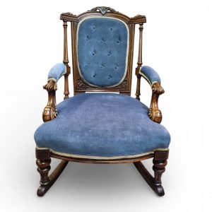 Antique Victorian Style Upholstered Rocking Chair / c1880 / FREE DELIVERY - Image 9