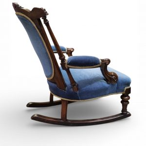 Antique Victorian Style Upholstered Rocking Chair / c1880 / FREE DELIVERY - Image 8