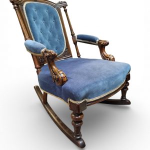 Antique Victorian Style Upholstered Rocking Chair / c1880 / FREE DELIVERY - Image 7