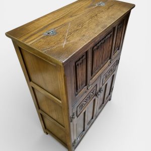 Vintage Old Charm Drinks Cabinet / Light Oak / c1970 / FREE DELIVERY - Image 10