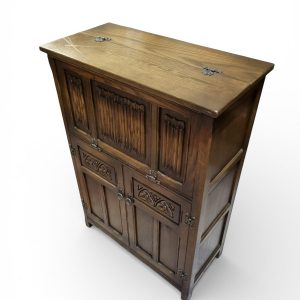 Vintage Old Charm Drinks Cabinet / Light Oak / c1970 / FREE DELIVERY - Image 7