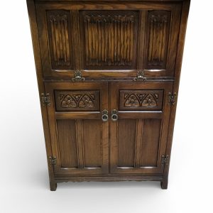 Vintage Old Charm Drinks Cabinet / Light Oak / c1970 / FREE DELIVERY - Image 3