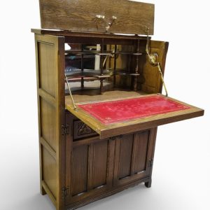 Vintage Old Charm Drinks Cabinet / Light Oak / c1970 / FREE DELIVERY - Image 12