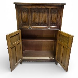 Vintage Old Charm Drinks Cabinet / Light Oak / c1970 / FREE DELIVERY - Image 2