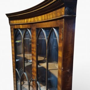 Antique Mahogany Corner Cabinet / Bow Front / c1960 / FREE DELIVERY - Image 7