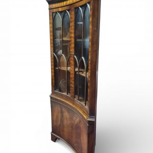 Antique Mahogany Corner Cabinet / Bow Front / c1960 / FREE DELIVERY - Image 5