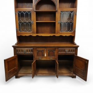Vintage Old Charm Wood Bros Oak Dresser / Drinks Cabinet / Tudor Brown / c1960 / FREE DELIVERY - Image 8