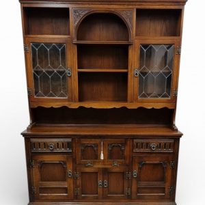 Vintage Old Charm Wood Bros Oak Dresser / Drinks Cabinet / Tudor Brown / c1960 / FREE DELIVERY - Image 3