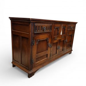 Vintage Old Charm Wood Bros Lancaster Sideboard / Drinks Cabinet / Tudor Brown Oak / 1960 / FREE DELIVERY - Image 12