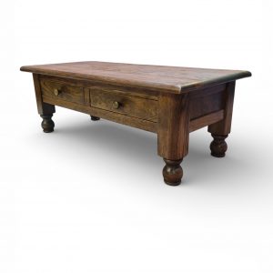 Vintage Solid Oak Coffee Table / Double Drawers / c1970 / FREE DELIVERY - Image 7
