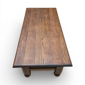 Vintage Solid Oak Coffee Table / Double Drawers / c1970 / FREE DELIVERY - Image 5