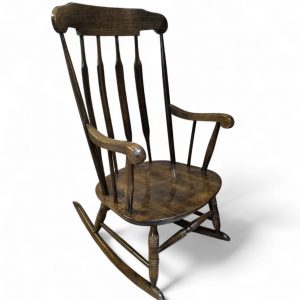 Vintage Windsor Style Wooden Rocking Chair / Armchair / c.1970 / FREE DELIVERY - Image 1