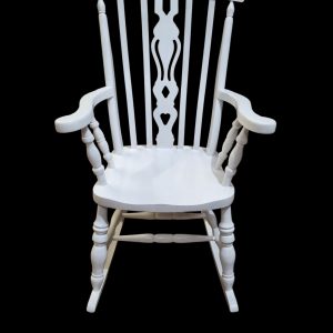 Vintage Windsor Style Rocking Chair / Painted Finish / c.1970 / FREE DELIVERY - Image 9