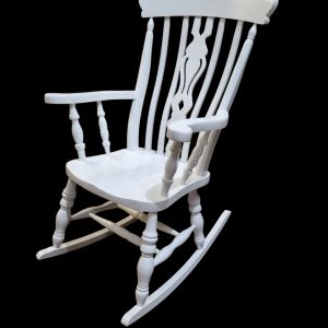 Vintage Windsor Style Rocking Chair / Painted Finish / c.1970 / FREE DELIVERY - Image 5