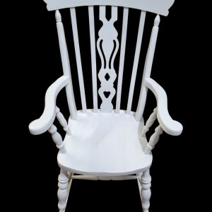 Vintage Windsor Style Rocking Chair / Painted Finish / c.1970 / FREE DELIVERY - Image 4