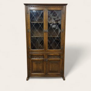 Vintage Old Charm Wood Bros Glazed Bookcase / c1960 / FREE DELIVERY - Image 9