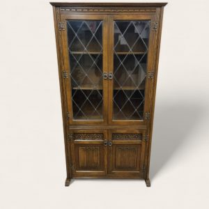 Vintage Old Charm Wood Bros Glazed Bookcase / c1960 / FREE DELIVERY - Image 8