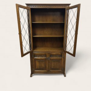 Vintage Old Charm Wood Bros Glazed Bookcase / c1960 / FREE DELIVERY - Image 5