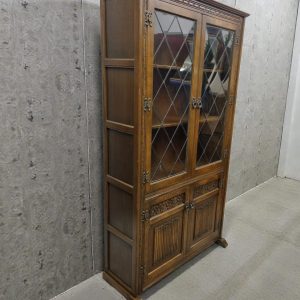 Vintage Old Charm Wood Bros Glazed Bookcase / c1960 / FREE DELIVERY - Image 3