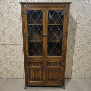 Vintage Old Charm Wood Bros Glazed Bookcase / c1960 / FREE DELIVERY - Image 1