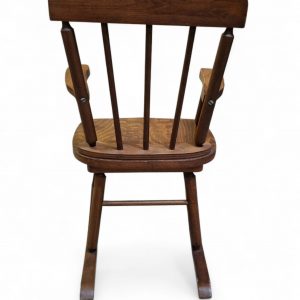 Vintage Children’s Wooden Rocking Chair / Solid Wood / Traditional Nursery Chair / c1970 - Image 8