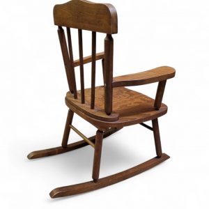 Vintage Children’s Wooden Rocking Chair / Solid Wood / Traditional Nursery Chair / c1970 - Image 5